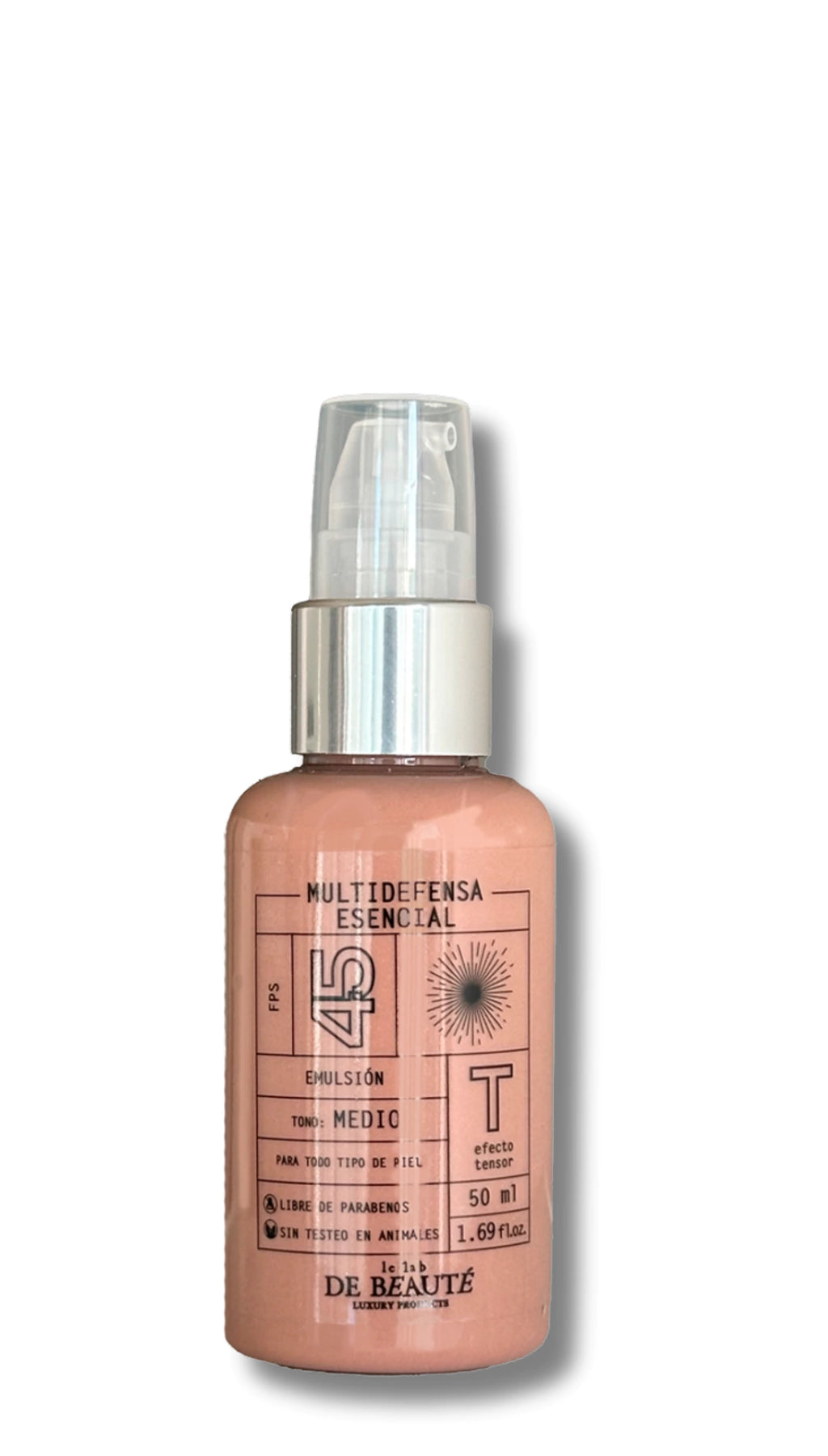 Protector Solar FPS 45 Efecto Tensor con color medio – presentación 50 g