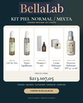 Kit Rutina Piel Normal/Mixta BellaLab · protector solar 50 ml · precio final $213.107,05